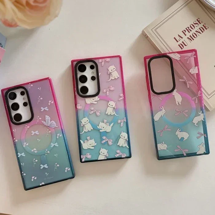 Butterfly Rabbit Cat Magnetic Colorful Border Case for Samsung Galaxy S25 S24 S23 Ultra S25U Protective Shell
Butterfly Rabbit Cat Magnetic Colorful Border Case for Samsung Galaxy S25 S24 S23 Ultra S25U Protective Shell