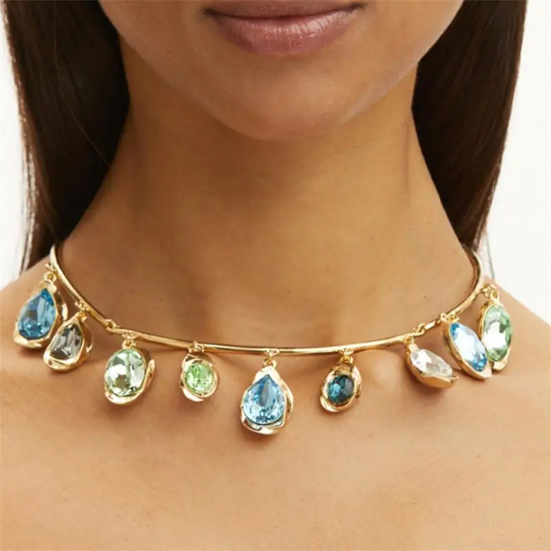 Oscar New Multi-CrystalChoker Necklace Fashion Dainty Design Luxury Colored Gemstone Pendant Collar Gift Party Anniversary
Oscar New Multi-CrystalChoker Necklace Fashion Dainty Design Luxury Colored Gemstone Pendant Collar Gift Party Anniversary