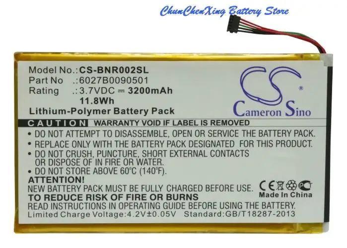 OrangeYu 3200mAh Battery 6027B0090501 for Barnes&Noble BNRB200,BNRV200,BNTV250A, DR-NK02, Nook 7", NOOK color, Nook Tablet
OrangeYu 3200mAh Battery 6027B0090501 for Barnes&Noble BNRB200,BNRV200,BNTV250A, DR-NK02, Nook 7", NOOK color, Nook Tablet