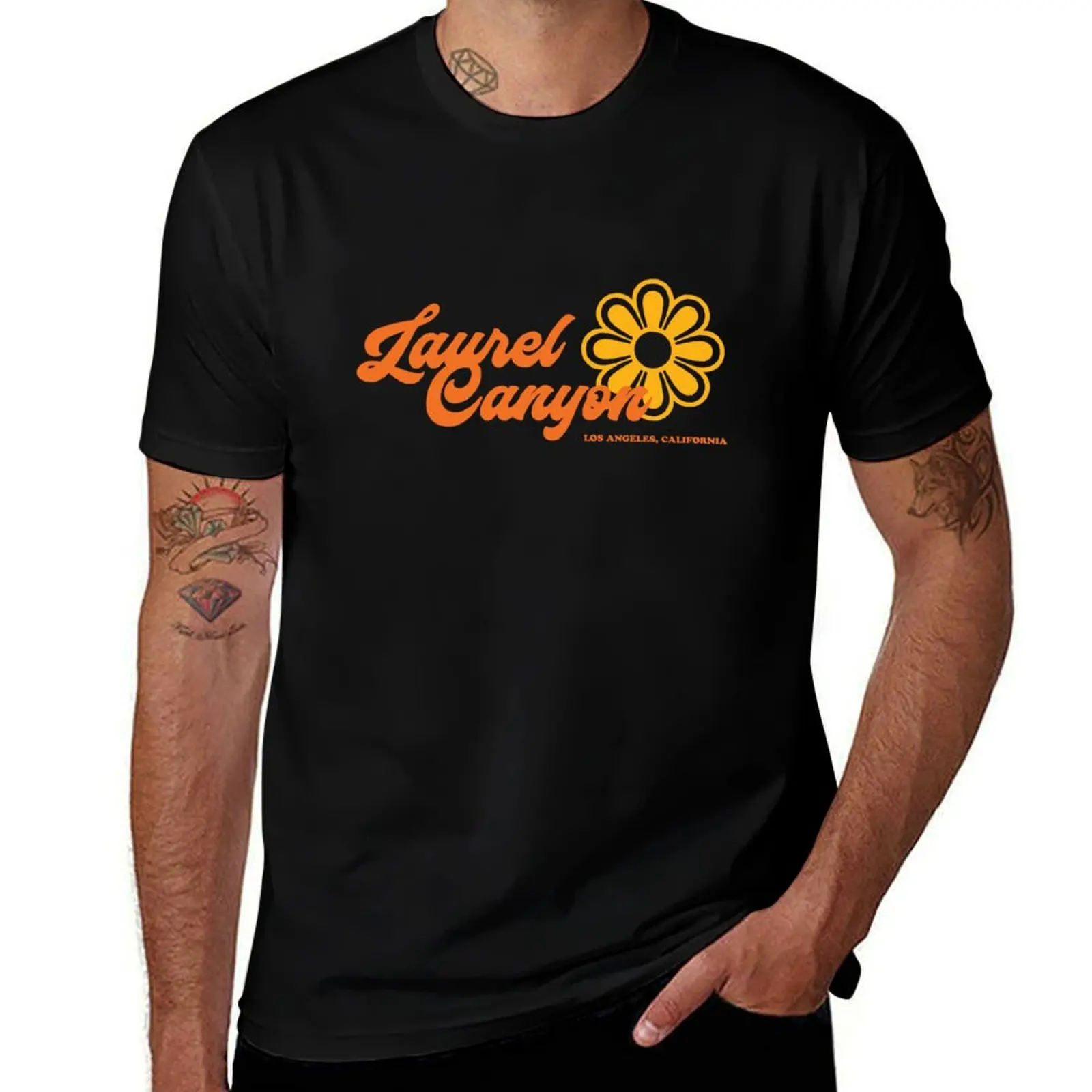 Retro Laurel Canyon flower logo - orange T-Shirt cotton t shirts man 100% g man t shirts for men
Retro Laurel Canyon flower logo - orange T-Shirt cotton t shirts man 100% g man t shirts for men