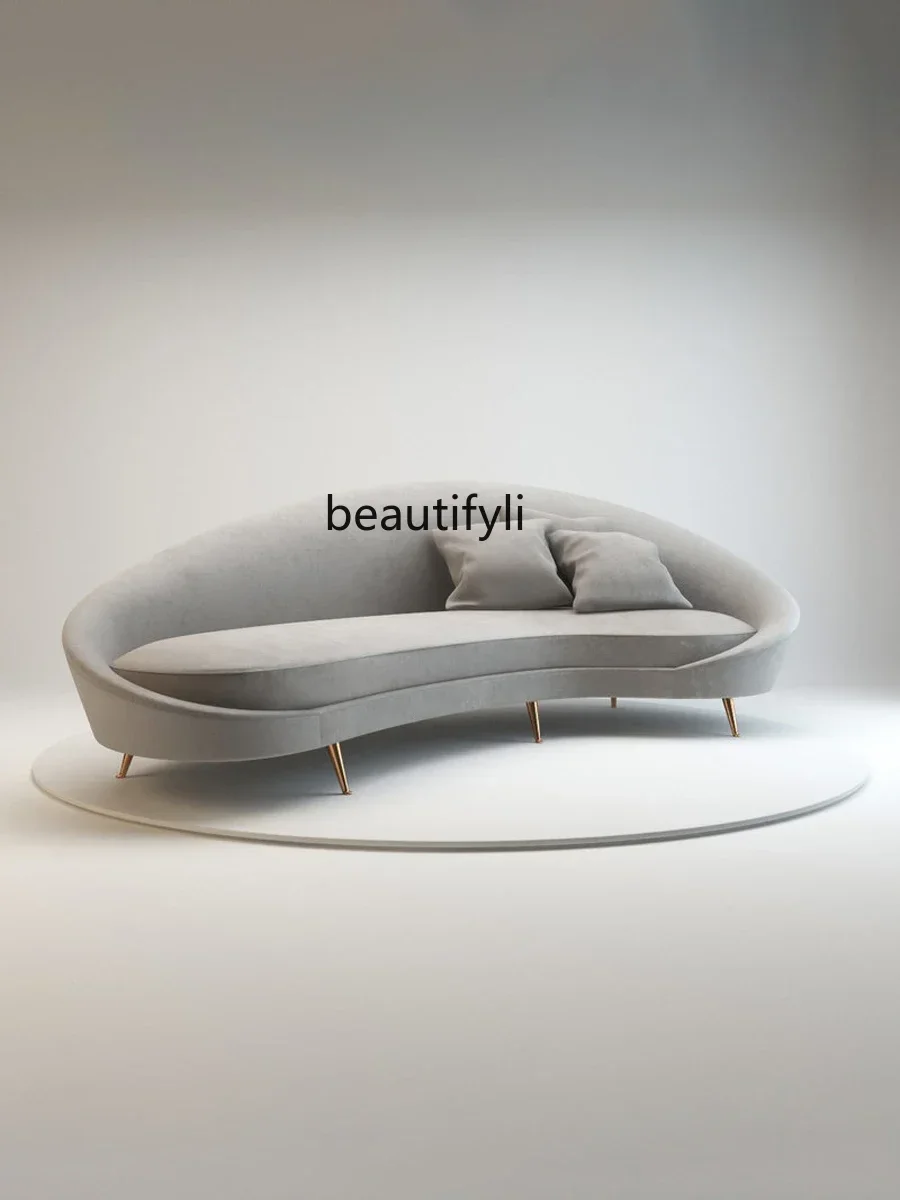 pg46Nordic Designer Post-Modern Curved Three-Person Fabric Stainless Steel Sofa Hotel
pg46Nordic Designer Post-Modern Curved Three-Person Fabric Stainless Steel Sofa Hotel