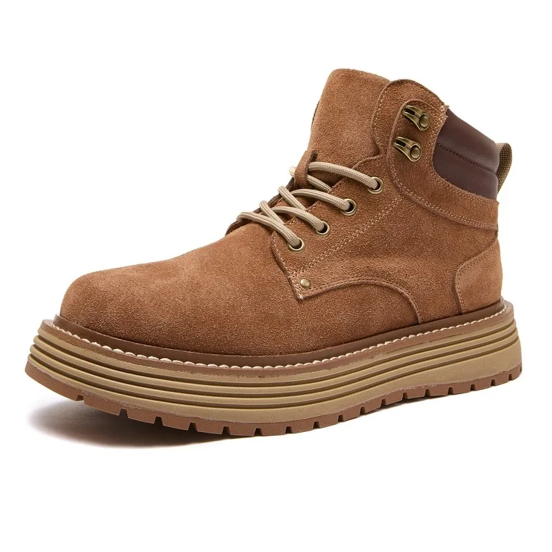 British Style Casual Thick Sole Vintage Motorcycle Boots Men's Shoes Work Boots Cowhide Handmade Outdoor High Top Desert Boots
British Style Casual Thick Sole Vintage Motorcycle Boots Men's Shoes Work Boots Cowhide Handmade Outdoor High Top Desert Boots