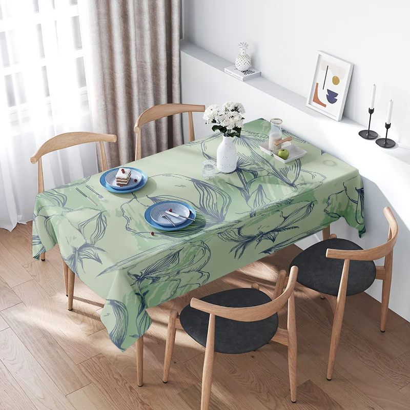 Vintage Floral Tablecloth Elegant Green Leaf Print for Home Decor Suitable for Kitchen Dining Room Party Decoration Machine Wash
Vintage Floral Tablecloth Elegant Green Leaf Print for Home Decor Suitable for Kitchen Dining Room Party Decoration Machine Wash
