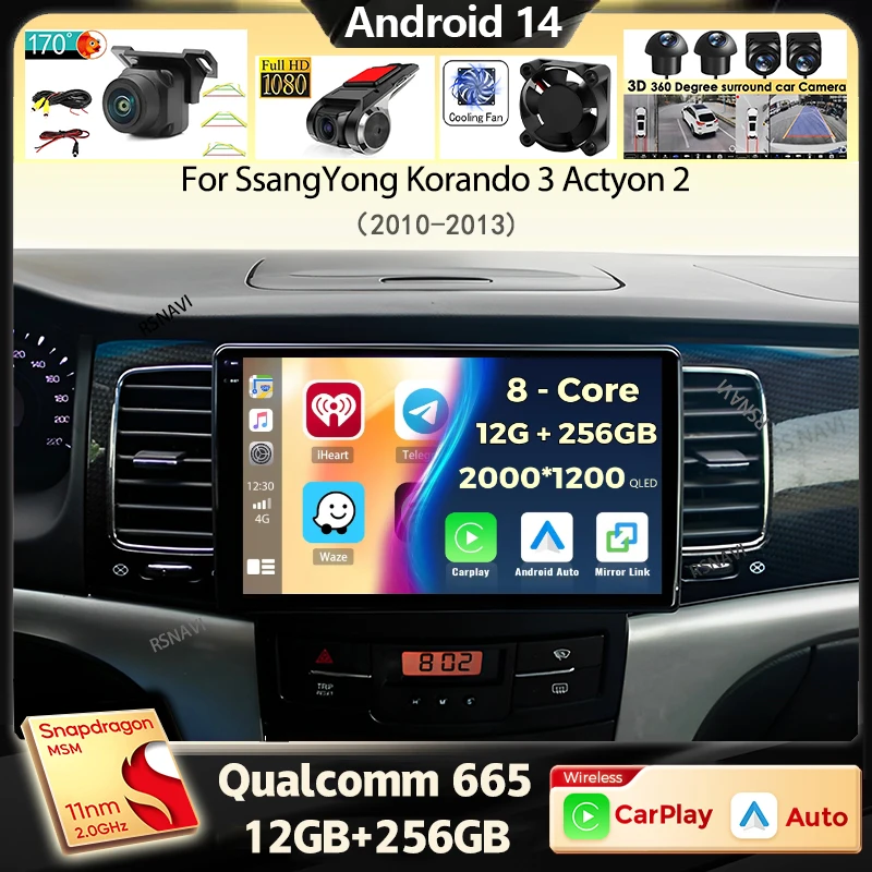 Android 14 Carplay Auto Car Radio For SsangYong Korando 3 Actyon 2 2010 2011 2012 2013 GPS Multimedia Video Player 2Din Stereo
Android 14 Carplay Auto Car Radio For SsangYong Korando 3 Actyon 2 2010 2011 2012 2013 GPS Multimedia Video Player 2Din Stereo