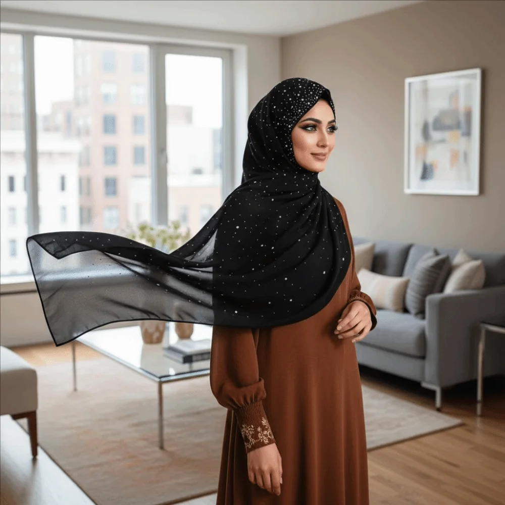 180*70cm Muslim Headscarf Windproof Sunshade Islamic Turban Headband Dustproof Beads Embellished Beads Shawls Party Decor
180*70cm Muslim Headscarf Windproof Sunshade Islamic Turban Headband Dustproof Beads Embellished Beads Shawls Party Decor