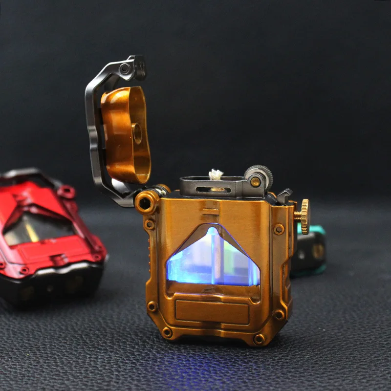 2025 new metal creative cool mecha lighters transparent oil bunker with light lighters men's gifts smoking ignition tools
2025 new metal creative cool mecha lighters transparent oil bunker with light lighters men's gifts smoking ignition tools