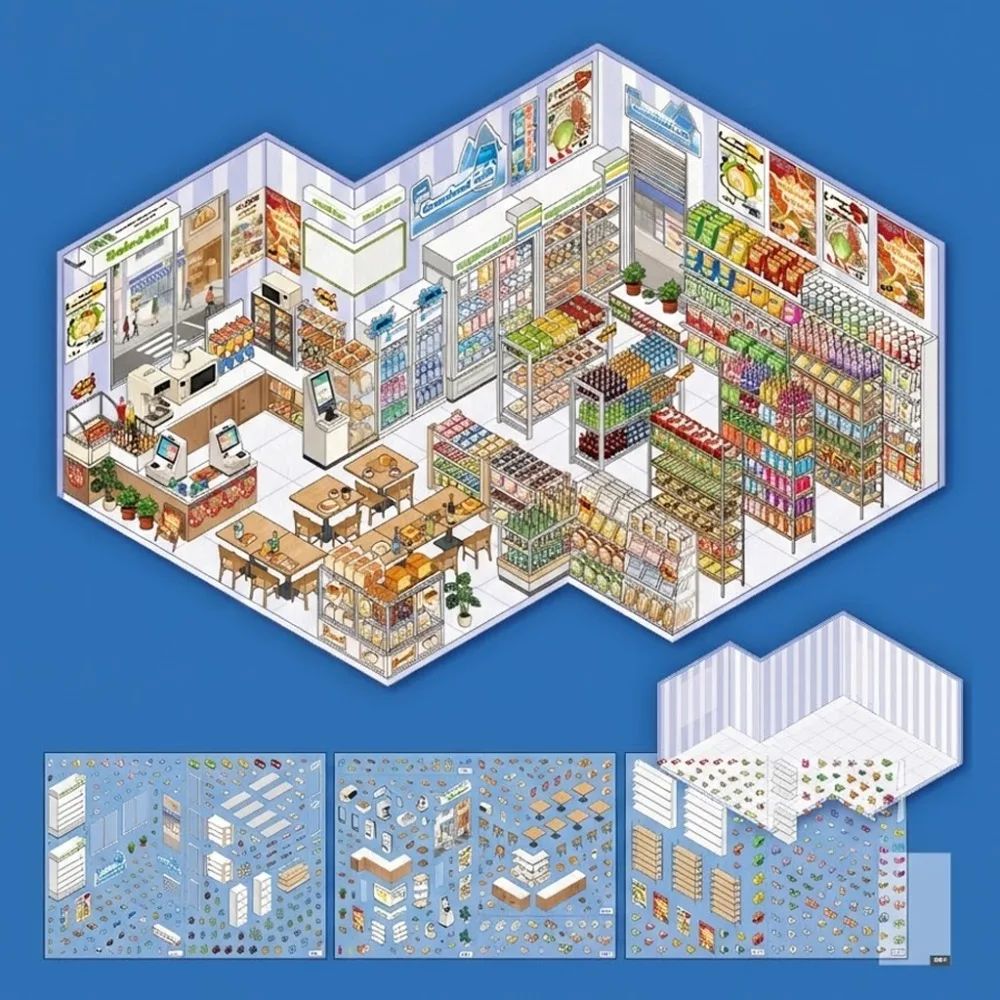 Новая серия наклеек для миниатюрных ландшафтов Convenience Store: 3D-наклейки DIY из ПЭТ, большие наклейки с сценами из кабинок, подарочные
Новая серия наклеек для миниатюрных ландшафтов Convenience Store: 3D-наклейки DIY из ПЭТ, большие наклейки с сценами из кабинок, подарочные