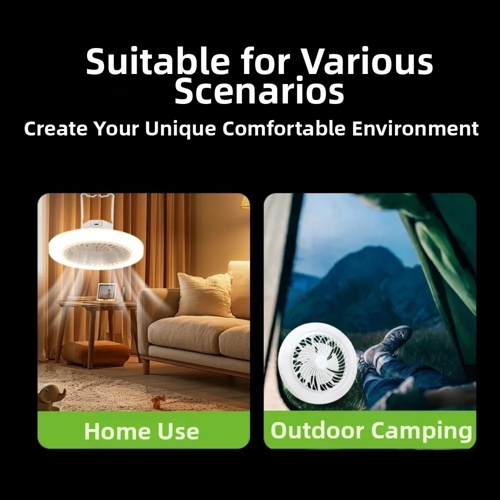 USB Rechargeable Ceiling Fan Light Energy Saving Super Quiet Hanging Fan Lamp 3 Color Light Modes Hooked & Stand Design
USB Rechargeable Ceiling Fan Light Energy Saving Super Quiet Hanging Fan Lamp 3 Color Light Modes Hooked & Stand Design