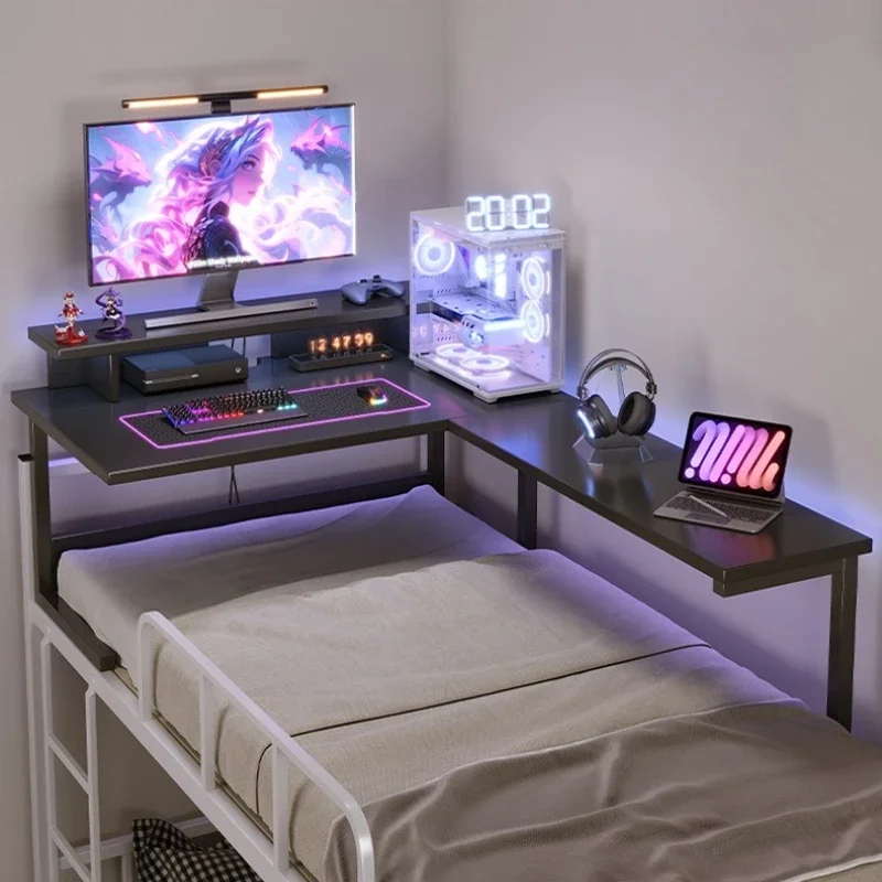 Bed computer desk, simple suspended bedside shelf in college dormitory, corner game e-sports office desk
Bed computer desk, simple suspended bedside shelf in college dormitory, corner game e-sports office desk