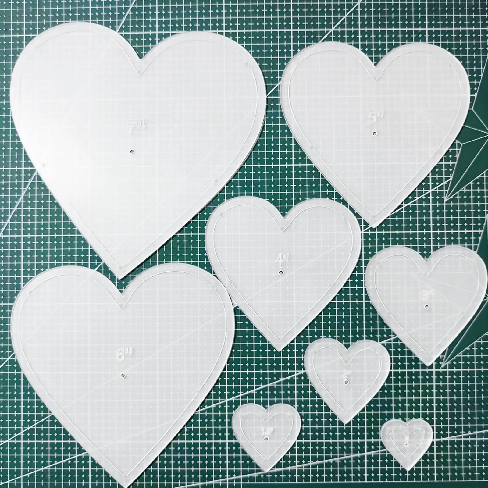8pcs Heart Quilting Template Heart Shape Tools Quilting Templates For Cutting Patterns For Women Beginner Craft Family
8pcs Heart Quilting Template Heart Shape Tools Quilting Templates For Cutting Patterns For Women Beginner Craft Family
