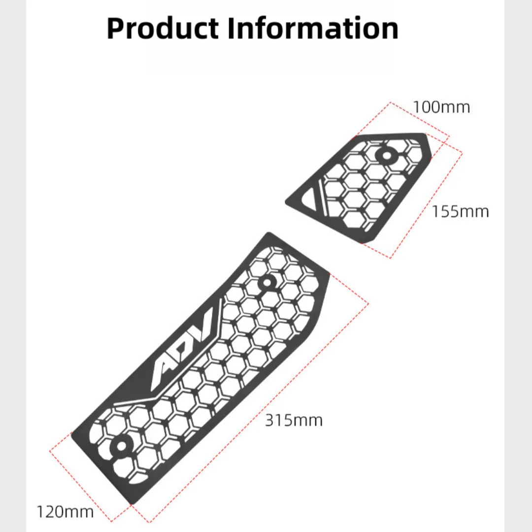 For ADV350, upgraded non-slip footboard mat, stainless steel protective foot pad, decorative modification parts
For ADV350, upgraded non-slip footboard mat, stainless steel protective foot pad, decorative modification parts