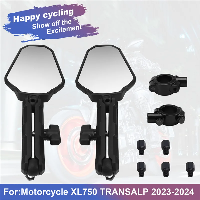 Motorcycle Rearview Mirror Accessories Adjustable Side Mirrors For Honda Transalp XL750 XL 750 Transalp 2023 2024-ABQA
Motorcycle Rearview Mirror Accessories Adjustable Side Mirrors For Honda Transalp XL750 XL 750 Transalp 2023 2024-ABQA