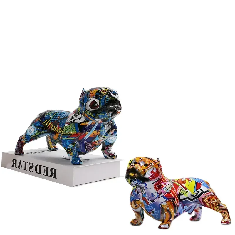 Graffiti Bully Color Decor Solid Realistic Dog Entrance Painted Simple Entrance Wine Cabinet Office Home Resin Crafts
Graffiti Bully Color Decor Solid Realistic Dog Entrance Painted Simple Entrance Wine Cabinet Office Home Resin Crafts