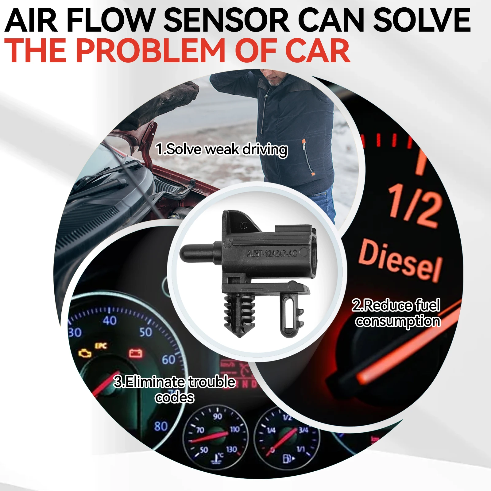 Ambient Air Temperature Sensor / Pigtail For Ford Flex Explorer Escape Edge Fusion F-250 F-350 F-450 AU5T12A647AC AU5Z12A647B
Ambient Air Temperature Sensor / Pigtail For Ford Flex Explorer Escape Edge Fusion F-250 F-350 F-450 AU5T12A647AC AU5Z12A647B