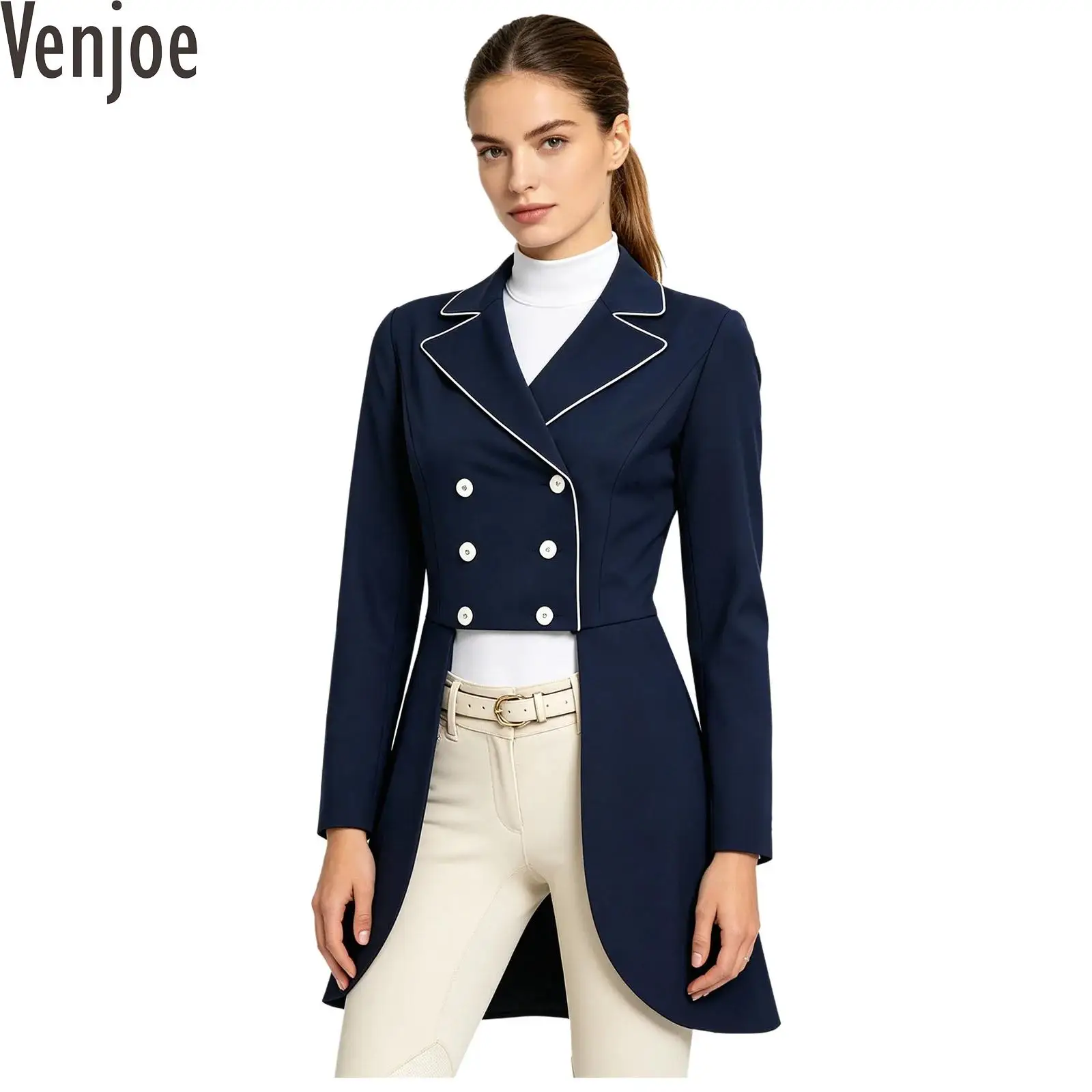 Womens Double-breasted Horse Riding Tailcoat Competition Coat Equestrian Dressage Jacket Notched Lapel Long Sleeve Outerwear
Womens Double-breasted Horse Riding Tailcoat Competition Coat Equestrian Dressage Jacket Notched Lapel Long Sleeve Outerwear