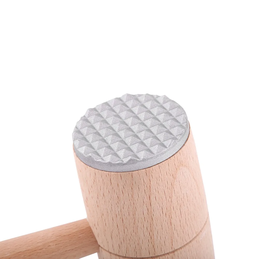 Kitchen Tool Wooden Meat Hammer Two Sides Aluminium Meat Mallet Heavy Duty Durable Steak Hammer Restaurant
Kitchen Tool Wooden Meat Hammer Two Sides Aluminium Meat Mallet Heavy Duty Durable Steak Hammer Restaurant