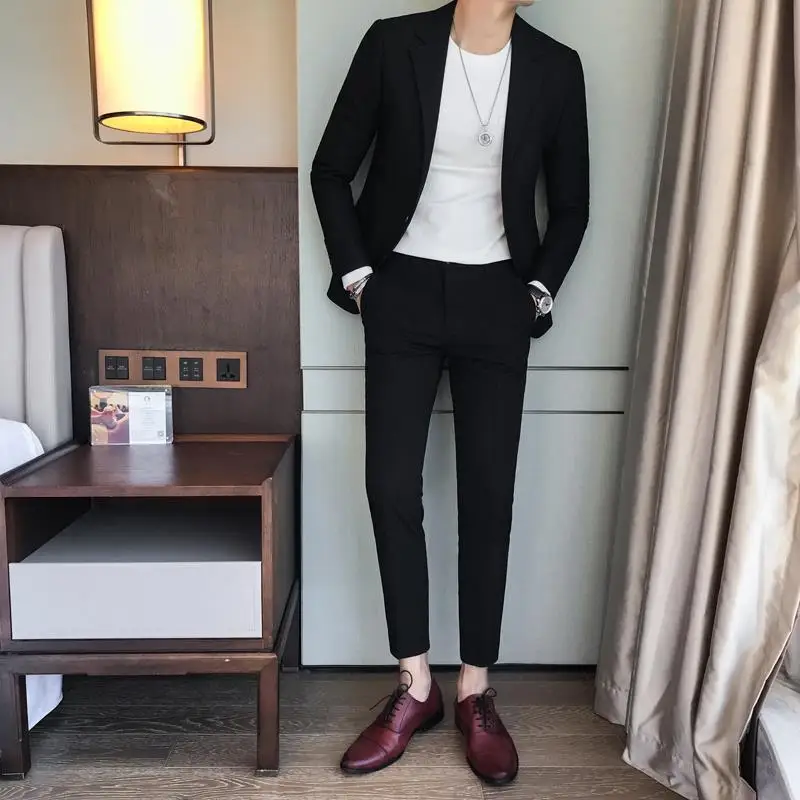 Blazers Pants 2 Pieces Sets Fashion Men's Casual High Quality Handsome Business Wedding Groomsmen Trousers Waistcoat B28
Blazers Pants 2 Pieces Sets Fashion Men's Casual High Quality Handsome Business Wedding Groomsmen Trousers Waistcoat B28