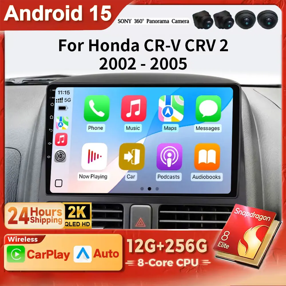 Android 15 Wireless CarPlay Auto Radio For Honda CR-V 2 CRV 2001 2002 2003 2004 2005 2006 Car Intelligent Systems RDS 4G BT DSP
Android 15 Wireless CarPlay Auto Radio For Honda CR-V 2 CRV 2001 2002 2003 2004 2005 2006 Car Intelligent Systems RDS 4G BT DSP