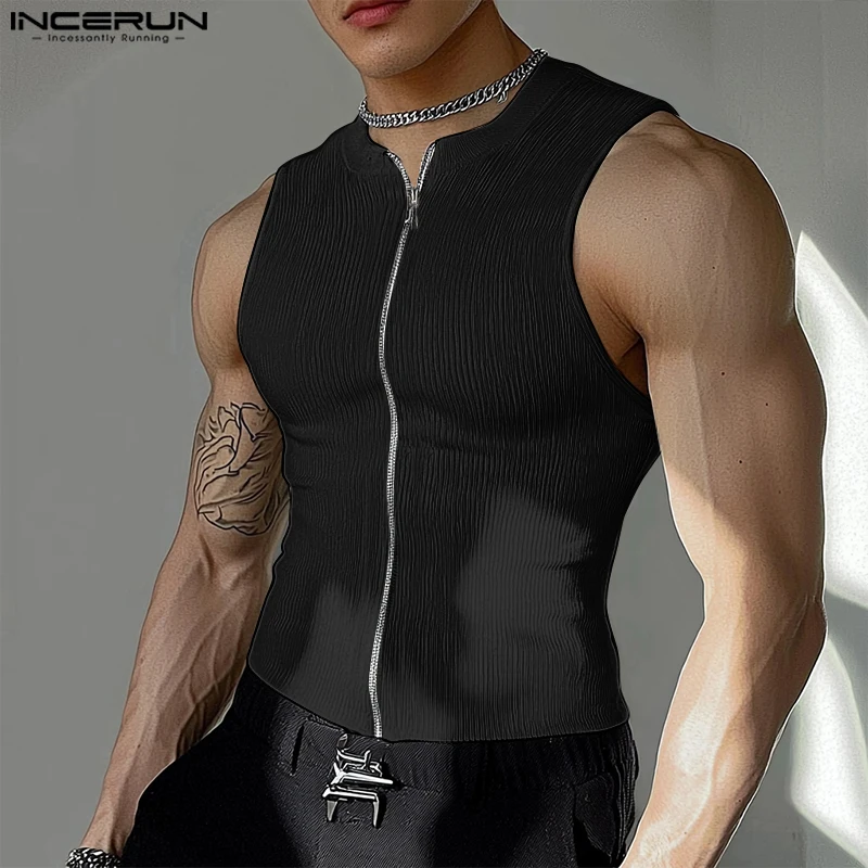 INCERUN Casual Sexy Sleeveless Summer Men Tank Tops Men's Clothing Streetwear Tops Tee Male Streetwear Zipper Tops Oversize
INCERUN Casual Sexy Sleeveless Summer Men Tank Tops Men's Clothing Streetwear Tops Tee Male Streetwear Zipper Tops Oversize