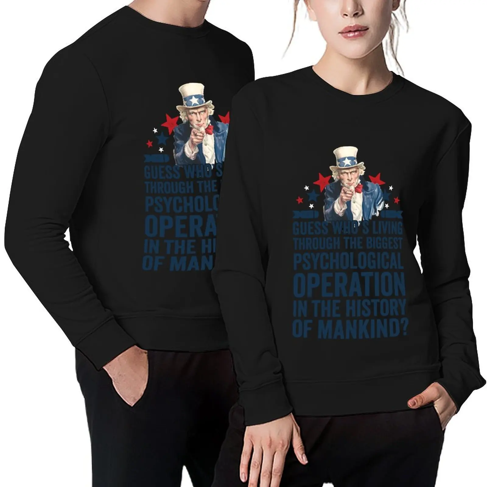 Uncle Sam  Psychological Operation  Psyop  Hoax Pullover mens clothing men's winter sweater autumn men's sweatshirt 
Uncle Sam  Psychological Operation  Psyop  Hoax Pullover mens clothing men's winter sweater autumn men's sweatshirt