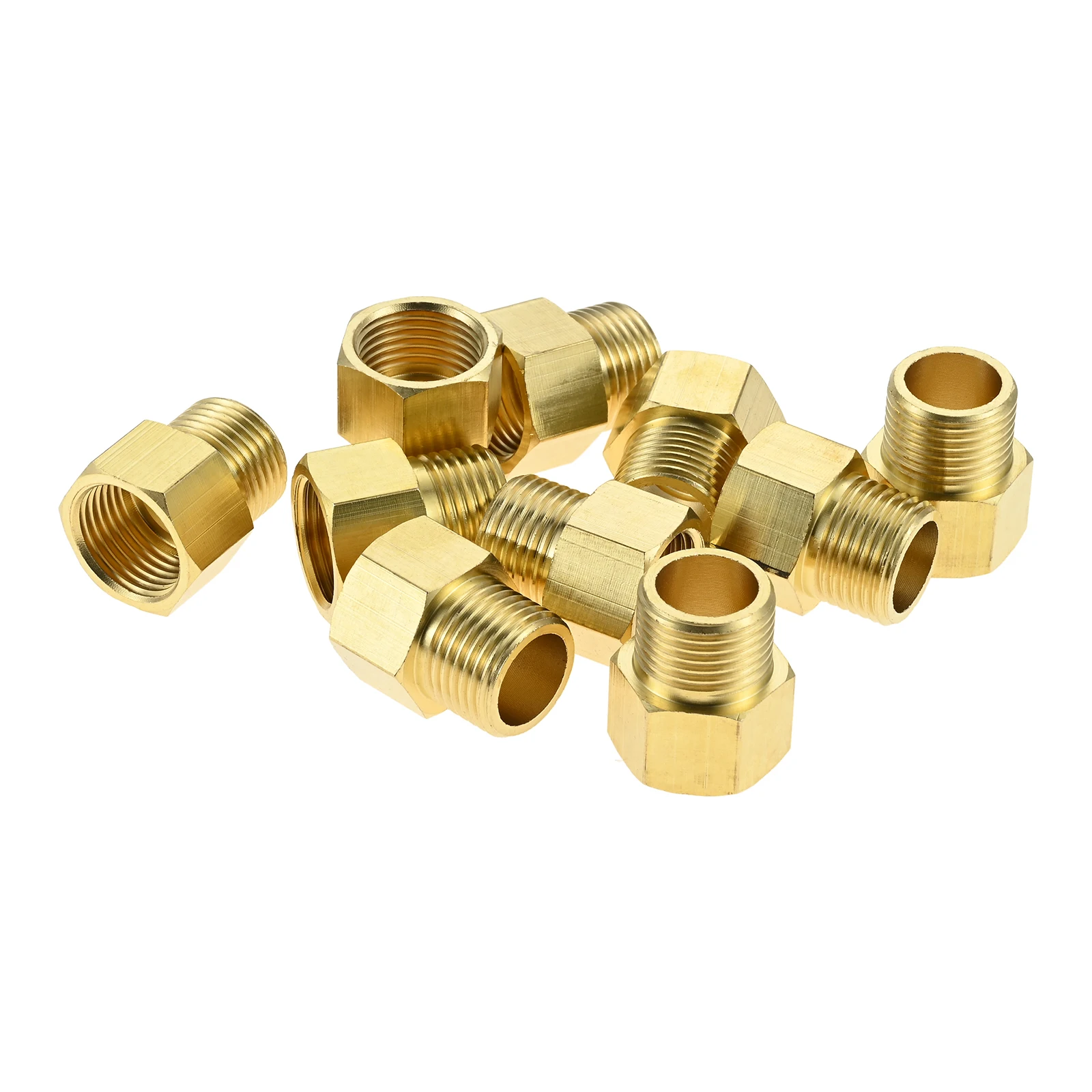 10 шт. латунных фитингов-переходников 1/2'' NPT (гнездо) на 1/2'' NPT (штекер) для удлинения труб, редукционный адаптер для душевой лейки
10 шт. латунных фитингов-переходников 1/2'' NPT (гнездо) на 1/2'' NPT (штекер) для удлинения труб, редукционный адаптер для душевой лейки