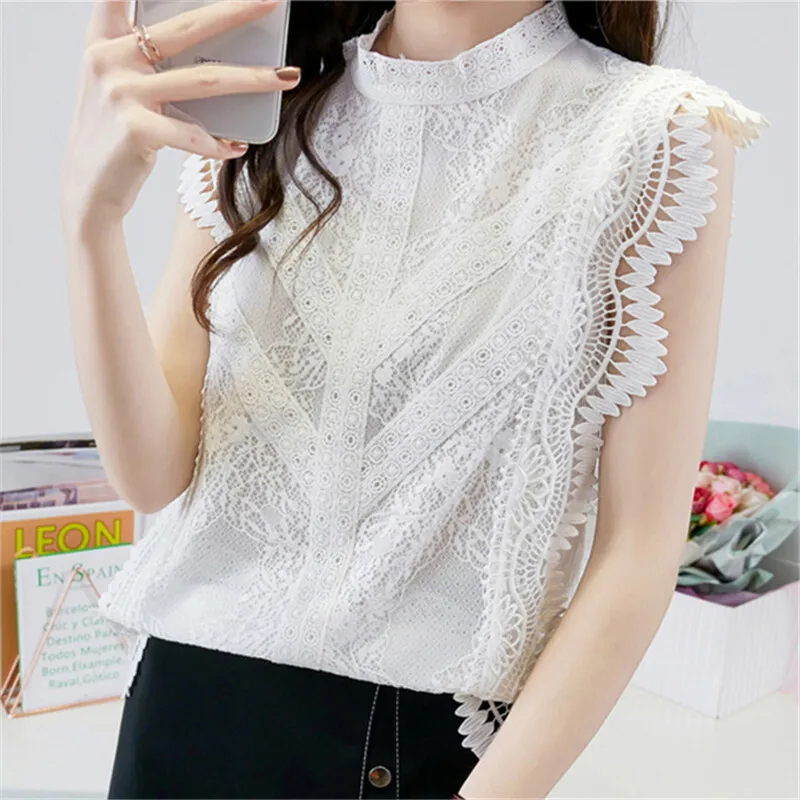 Women Sleeveless Tops Fashion Hollow Crochet Lace Blouse 2024 Summer Korean Sweet Shirt Plus Size Tank Top
Women Sleeveless Tops Fashion Hollow Crochet Lace Blouse 2024 Summer Korean Sweet Shirt Plus Size Tank Top