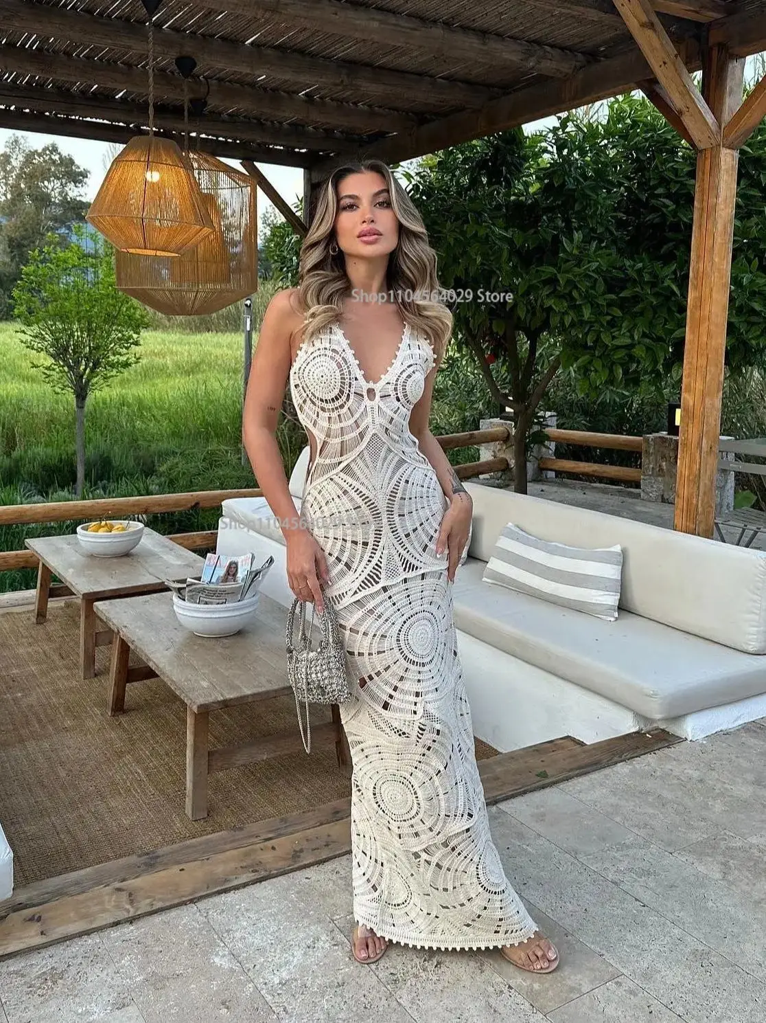 Solid V-neck Slip Knit Maxi Dress Sexy Cover Up Bikini Women Swimsuit Cover-up Beach Bathing Suit Beach Wear Knitting Swimwear
Solid V-neck Slip Knit Maxi Dress Sexy Cover Up Bikini Women Swimsuit Cover-up Beach Bathing Suit Beach Wear Knitting Swimwear