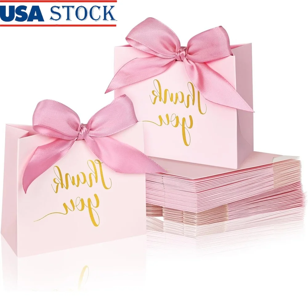 60 Pack Thank You Bags Paper Gift Bags with Ribbons Mini Favor Boxes Weddings Birthdays Baby Showers Anniversaries Events
60 Pack Thank You Bags Paper Gift Bags with Ribbons Mini Favor Boxes Weddings Birthdays Baby Showers Anniversaries Events