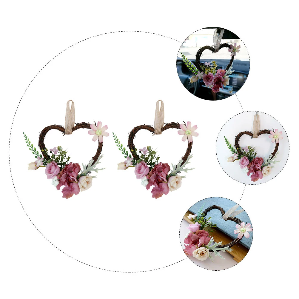 2pcs Heart Shaped DurablePlants Spring Atmosphere Wall Hanging Decoration Pink Silk Flowers Office Decor
2pcs Heart Shaped DurablePlants Spring Atmosphere Wall Hanging Decoration Pink Silk Flowers Office Decor