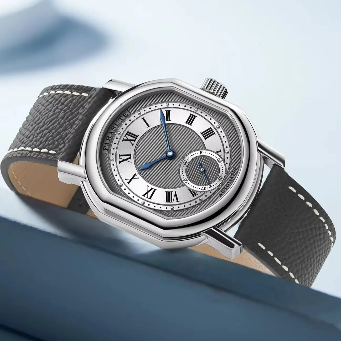 FARASUTE Men Automatic Watch Luxury 38mm Mechanical Wristwatch Oval Case Sapphire Waterproof Roman Scales Peacock Mov.
FARASUTE Men Automatic Watch Luxury 38mm Mechanical Wristwatch Oval Case Sapphire Waterproof Roman Scales Peacock Mov.