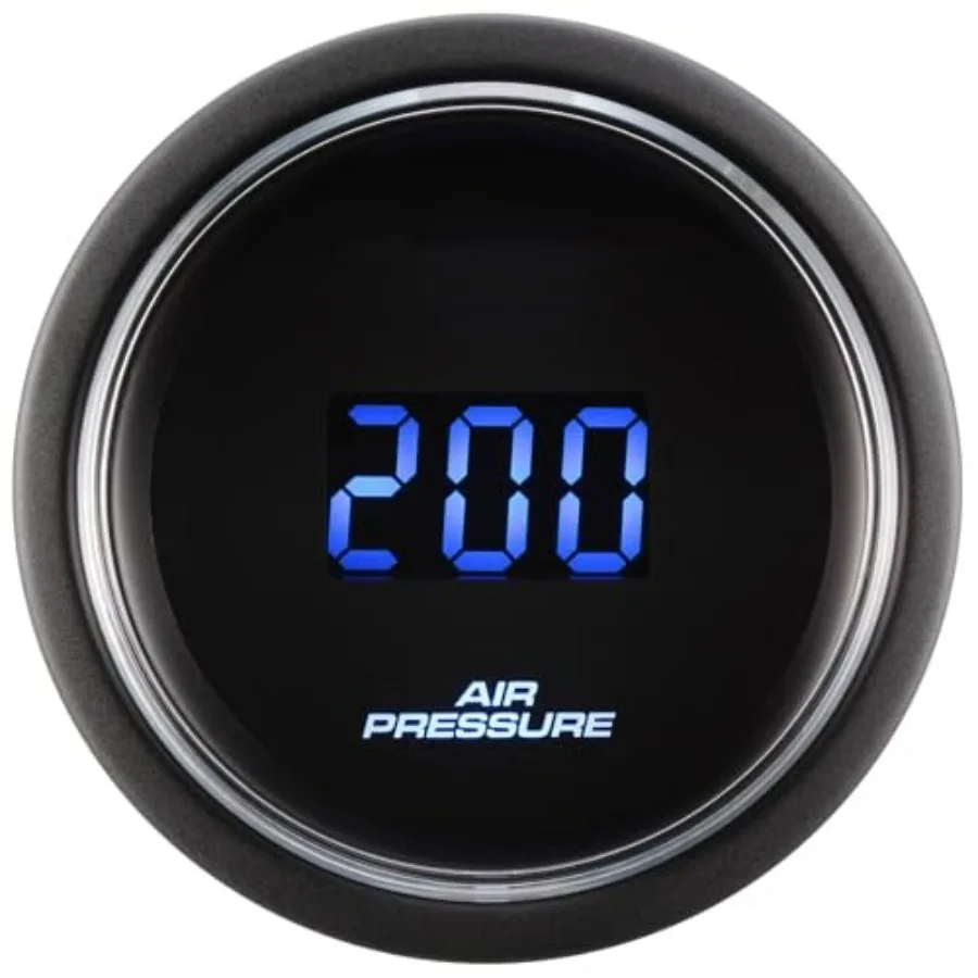 52mm 2-1/16 Digital Air Ride Air Bag Suspension Pressure Gauge 0-200 PSI Blue Red LED Display with Electrical Pressure Sensor
52mm 2-1/16 Digital Air Ride Air Bag Suspension Pressure Gauge 0-200 PSI Blue Red LED Display with Electrical Pressure Sensor