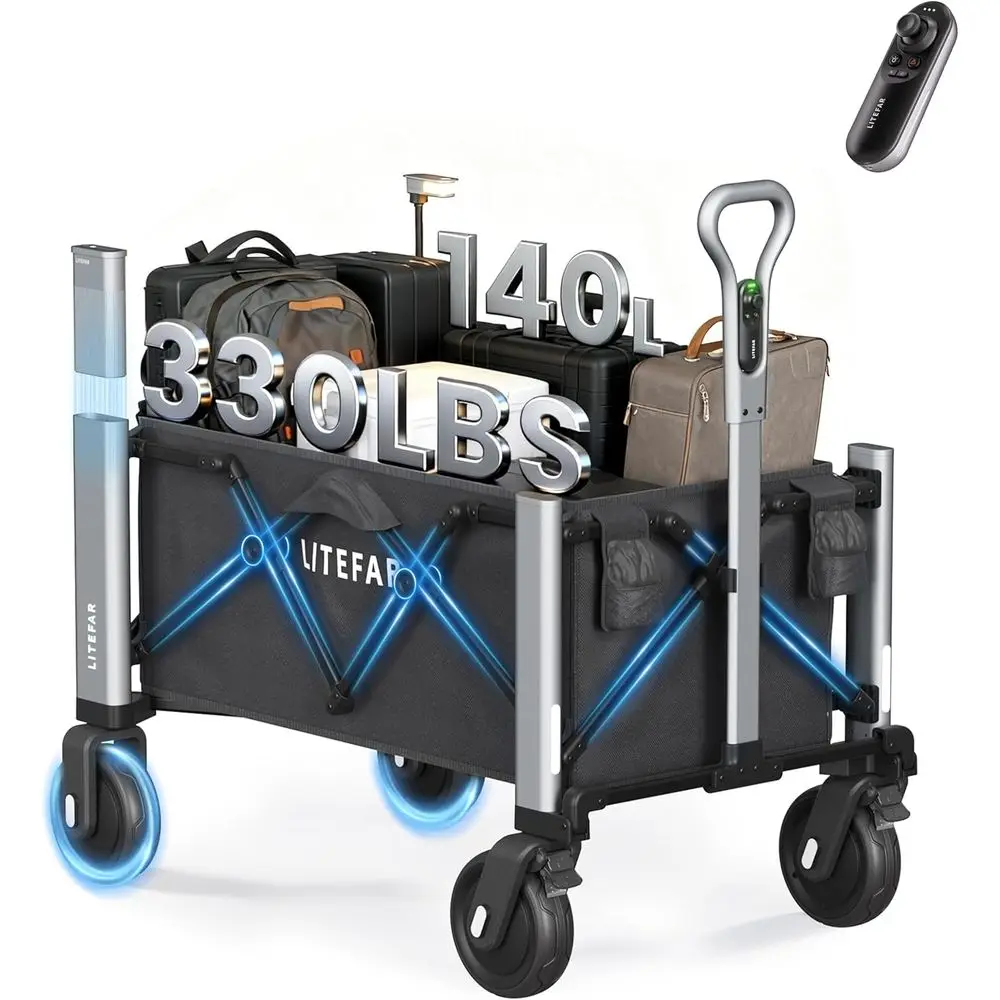 Портативная электрическая тележка объемом 140 л с аккумулятором 24 000 мАч, подходит для кемпинга и активного отдыха на природе
Портативная электрическая тележка объемом 140 л с аккумулятором 24 000 мАч, подходит для кемпинга и активного отдыха на природе