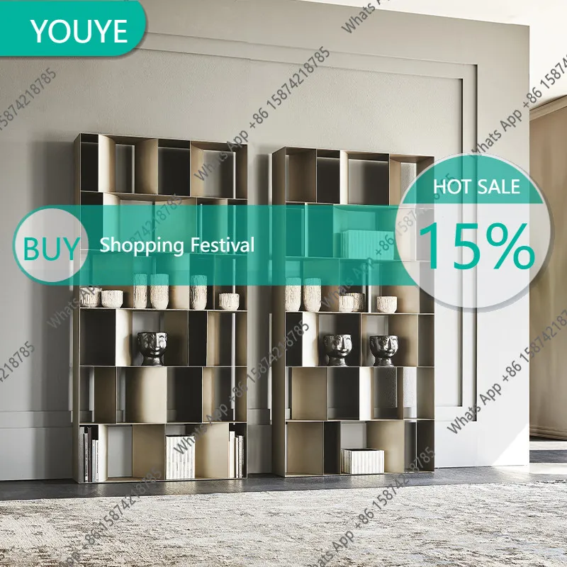 C Minimalist Stainless Steel Bookshelf Floor Niche Storage Shelf Metal Jewelry Display Shelf Light Luxury Bookcase Customization
C Minimalist Stainless Steel Bookshelf Floor Niche Storage Shelf Metal Jewelry Display Shelf Light Luxury Bookcase Customization