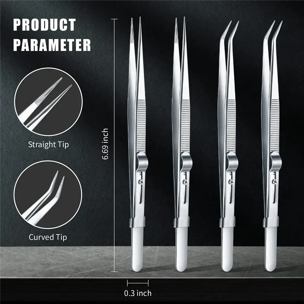 16CM Professional High Precision Stainless Steel Jewelry Tweezers Sandblasting DIY Diamond Gem Jewelry Jewelers Slotted Buckle
16CM Professional High Precision Stainless Steel Jewelry Tweezers Sandblasting DIY Diamond Gem Jewelry Jewelers Slotted Buckle