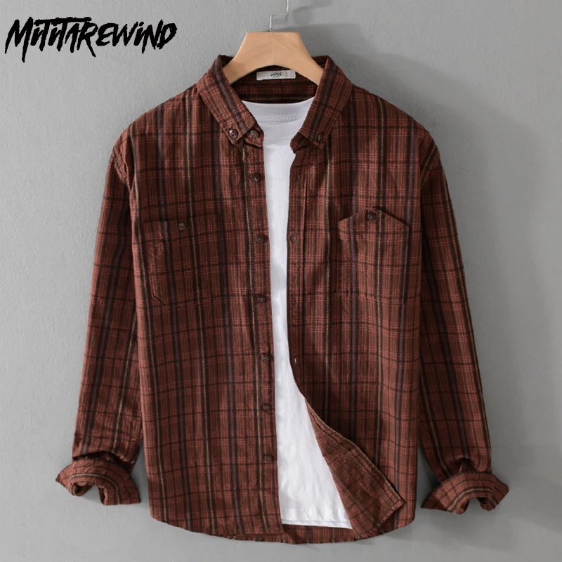 Japanese Vintage Plaid Shirts Men Daily Casual Shirts Lapel Long Sleeve Man Shirts Slim Fit Pure Cotton Tops Comfortable Clothes
Japanese Vintage Plaid Shirts Men Daily Casual Shirts Lapel Long Sleeve Man Shirts Slim Fit Pure Cotton Tops Comfortable Clothes