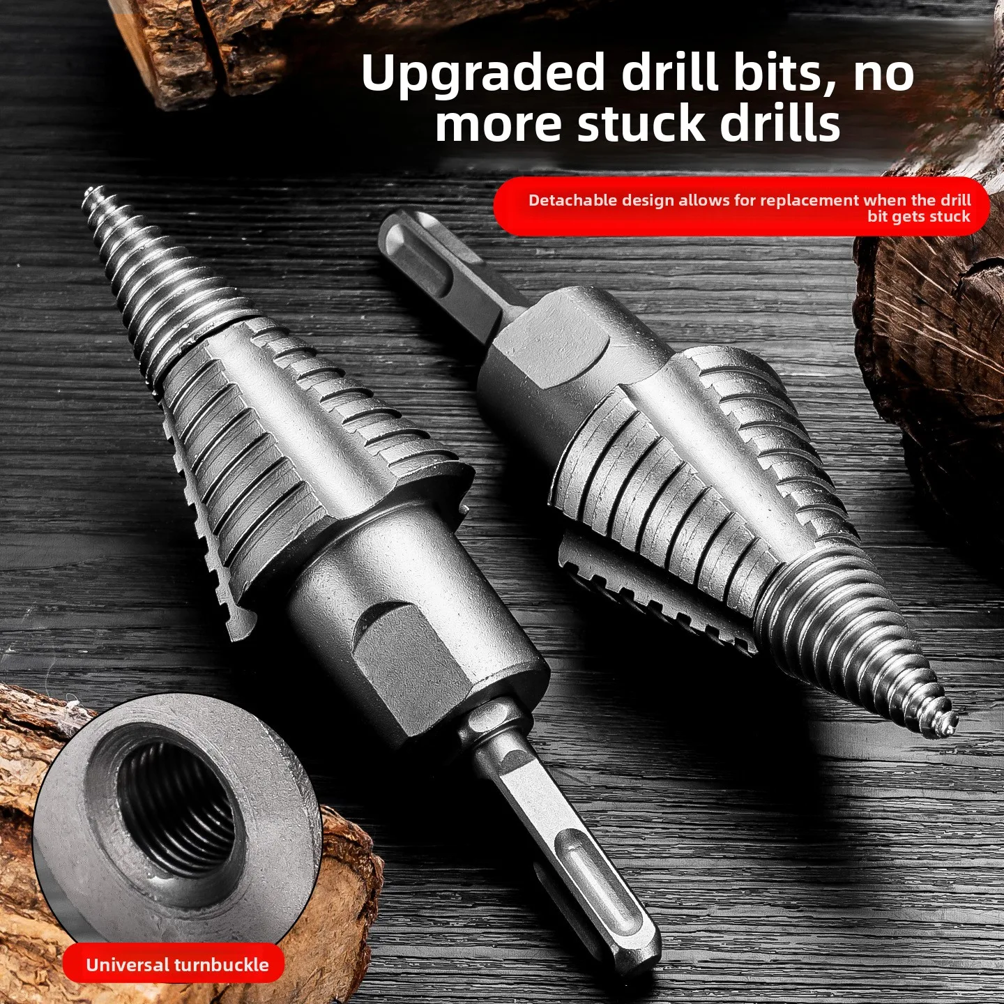 Upgraded Non-Jam Wood Splitting Drill Bit - High Hardness Square/Round Shank for Home Hand Drill and Electric Hammer
Upgraded Non-Jam Wood Splitting Drill Bit - High Hardness Square/Round Shank for Home Hand Drill and Electric Hammer