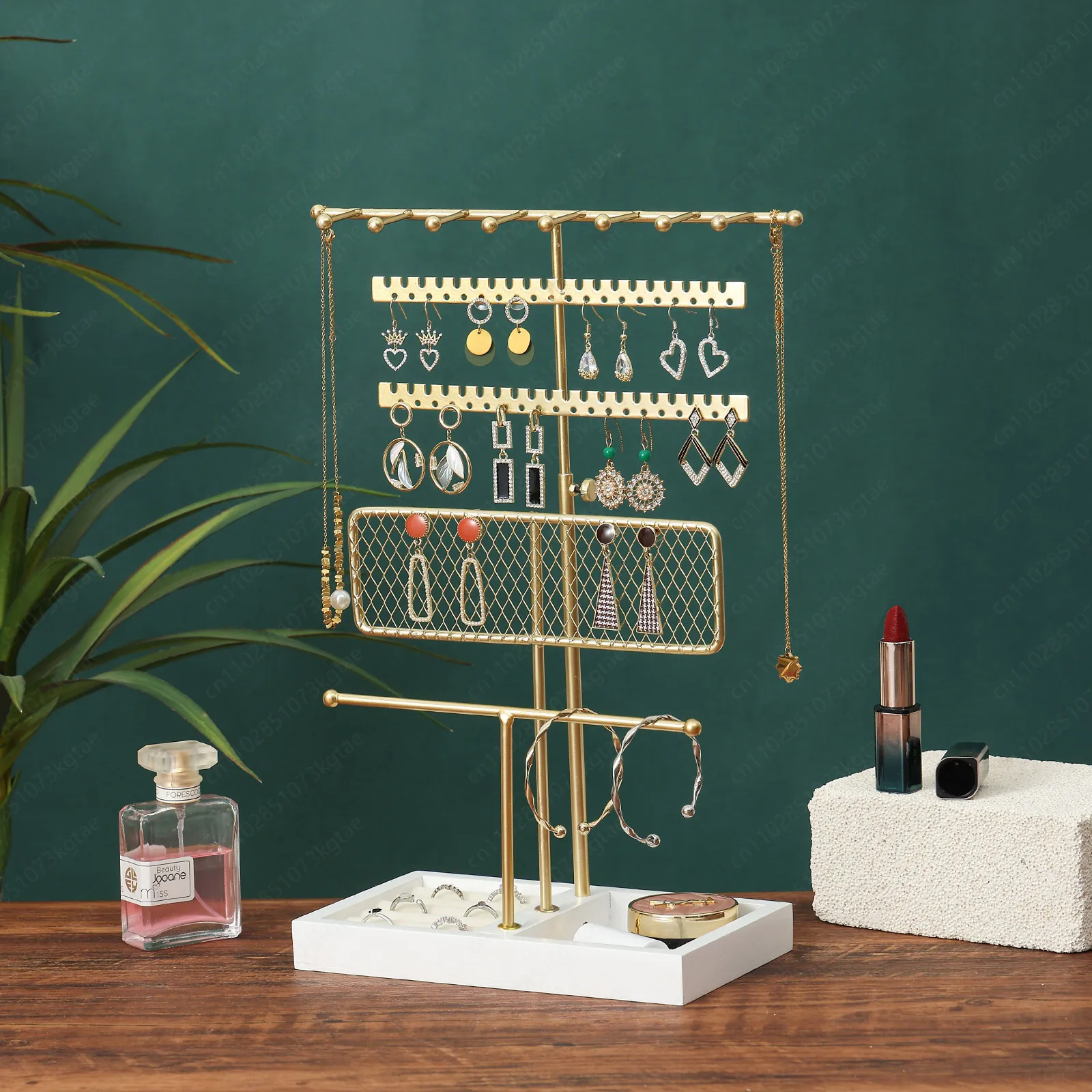 (excluding Jewelry) Wrought Iron Jewelry Display Stand Solid Wood Telescopic Mesh Earrings Rack Earrings Ring Necklace
(excluding Jewelry) Wrought Iron Jewelry Display Stand Solid Wood Telescopic Mesh Earrings Rack Earrings Ring Necklace