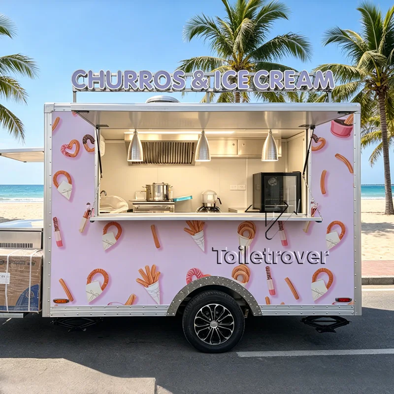 Concession Trailer Mobile Coffee Shop Juice Smoothie Bar Food Trailer Fully Equipped Food Truck with Air Conditioner
Concession Trailer Mobile Coffee Shop Juice Smoothie Bar Food Trailer Fully Equipped Food Truck with Air Conditioner