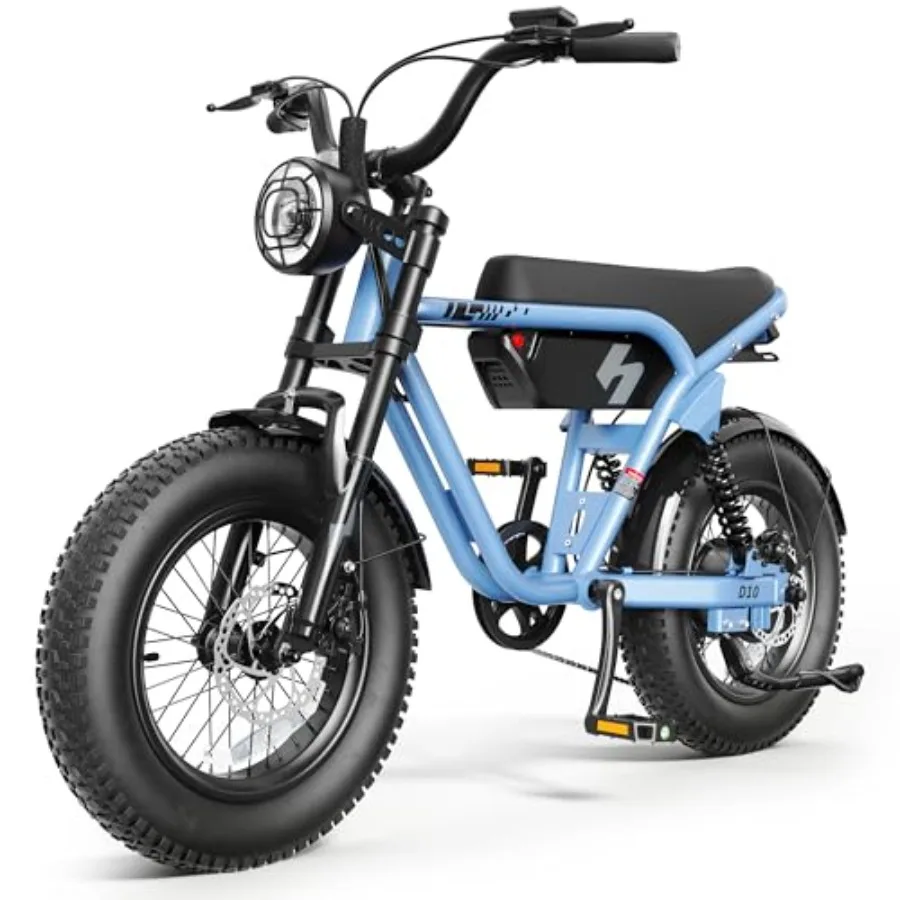Electric bike for teens and adults: 48V 10.4Ah/15.6Ah battery, 1200W/1500W peak power, 16/20 fat tires, hydraulic brakes, full
Electric bike for teens and adults: 48V 10.4Ah/15.6Ah battery, 1200W/1500W peak power, 16/20 fat tires, hydraulic brakes, full