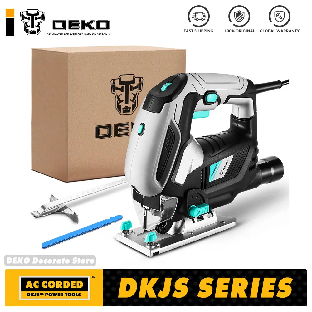 ELECTRIC JIG SAW WITH VARIABLE SPEED & BLADES CHAINSAW MITER SAW POWER TOOL HOME DIY DEKO DKJS SERIES
ELECTRIC JIG SAW WITH VARIABLE SPEED & BLADES CHAINSAW MITER SAW POWER TOOL HOME DIY DEKO DKJS SERIES