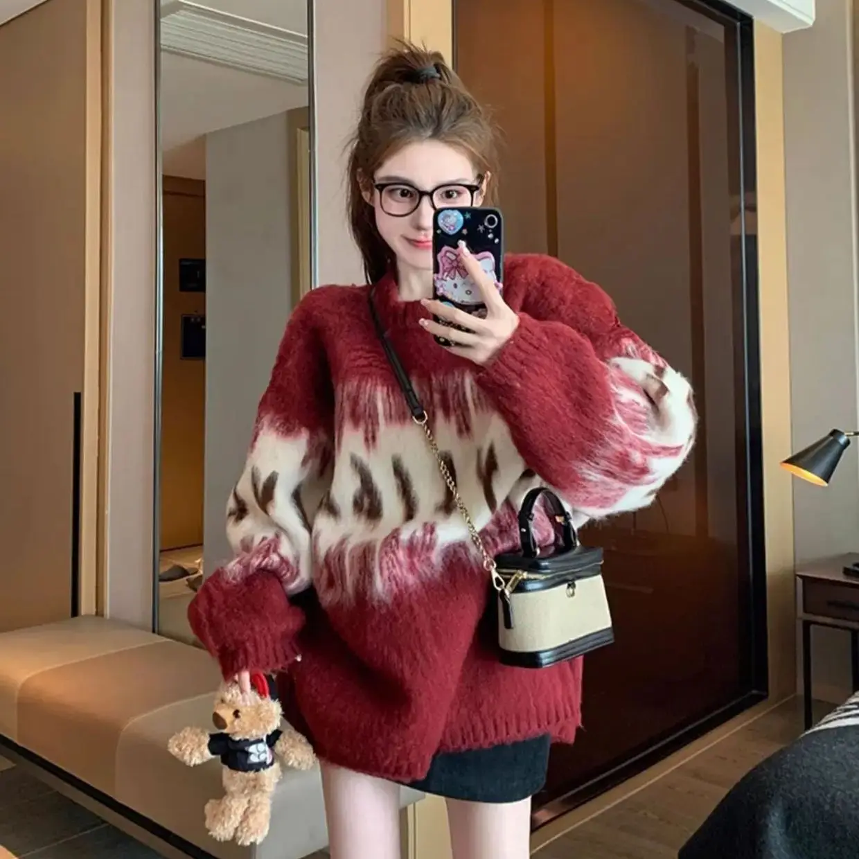 Red Sweater Women Autumn and Winter 2024 New Year Christmas Loose Lazy Style Thickened Bottoming Shirt Knitted jumpers
Red Sweater Women Autumn and Winter 2024 New Year Christmas Loose Lazy Style Thickened Bottoming Shirt Knitted jumpers