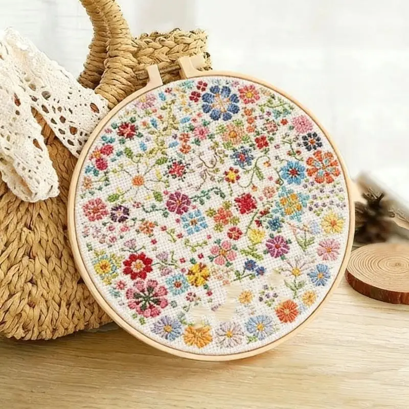 Florals Crosses Stitching Set for Daily Embroidery Projects Includes Supplies for Relaxation and Decoration X3UC
Florals Crosses Stitching Set for Daily Embroidery Projects Includes Supplies for Relaxation and Decoration X3UC