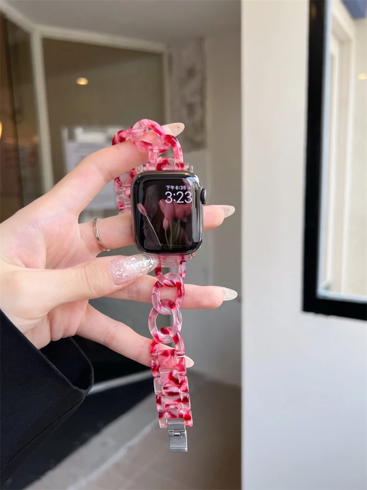 Korea Girl Pink Resin Strap For Apple Watch Band 40mm 41mm 38mm 44 45 42 49 Cute Bracelet For iWatch Series 8 7 6 4 5 SE Correa
Korea Girl Pink Resin Strap For Apple Watch Band 40mm 41mm 38mm 44 45 42 49 Cute Bracelet For iWatch Series 8 7 6 4 5 SE Correa