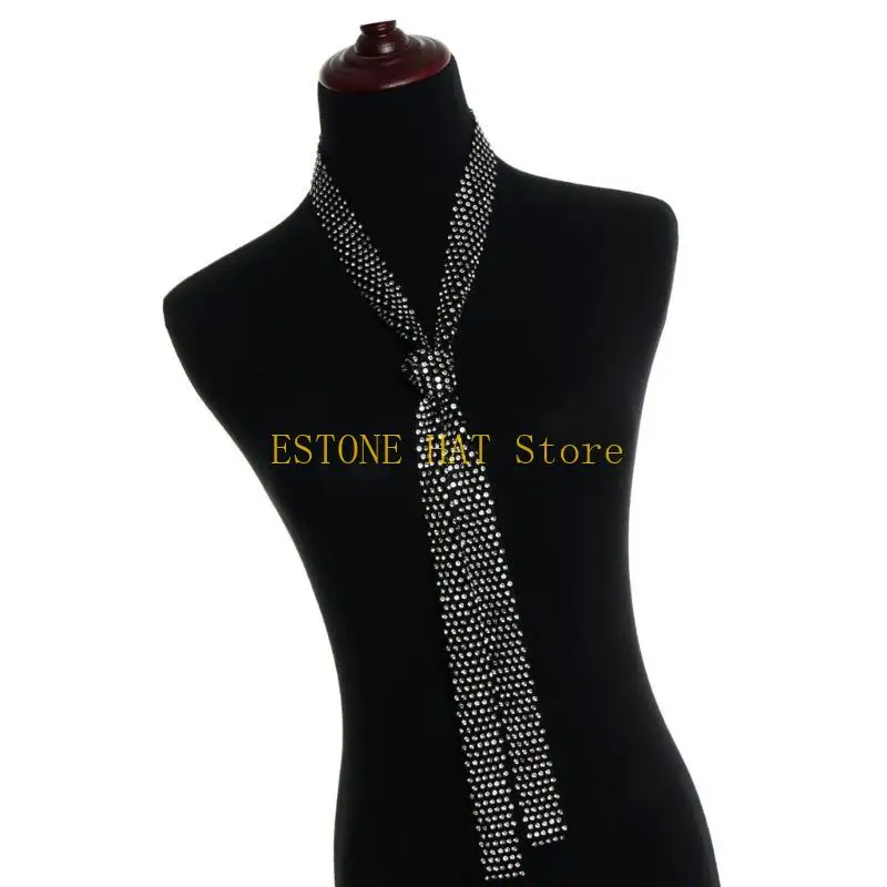 49MF Галстук со стразами Женский галстук для украшения вечеринки Повседневный модный галстук для свадебной вечеринки
49MF Галстук со стразами Женский галстук для украшения вечеринки Повседневный модный галстук для свадебной вечеринки