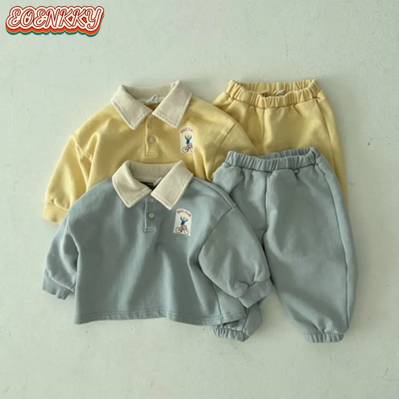Autumn Winter Baby Comfortable 2 Piece Set Girl Solid Turn-down Collar Pullover Long Sleeves and Loose Cotton Sweatpants Suit
Autumn Winter Baby Comfortable 2 Piece Set Girl Solid Turn-down Collar Pullover Long Sleeves and Loose Cotton Sweatpants Suit