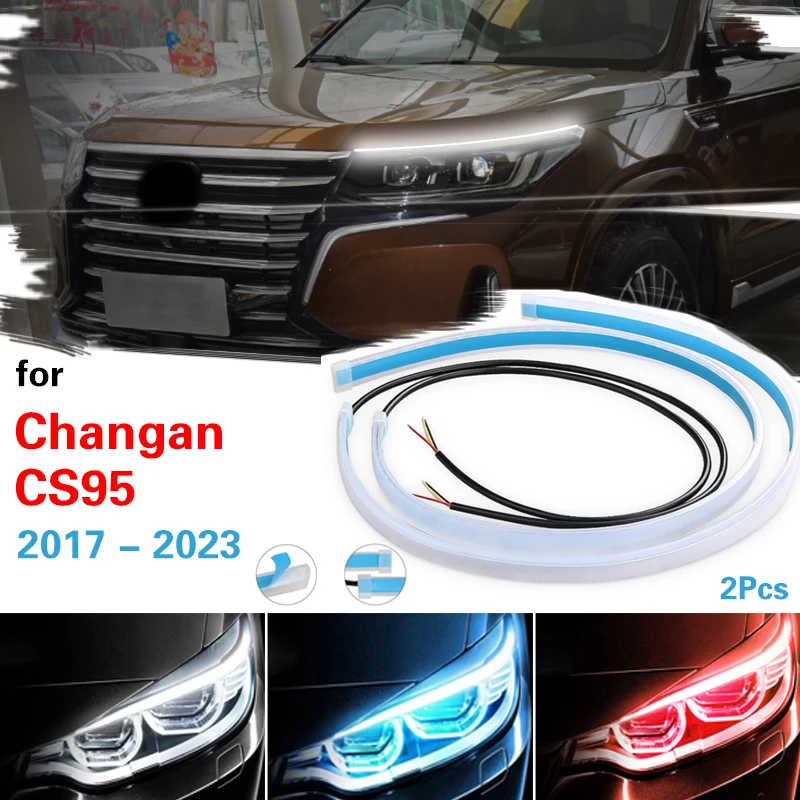 For Changan CS95 2017-2023 DRL LED Strip Turn Signal Light Bright Flexible Drl Led Daytime Running Light for Car Headlight 2pcs
For Changan CS95 2017-2023 DRL LED Strip Turn Signal Light Bright Flexible Drl Led Daytime Running Light for Car Headlight 2pcs