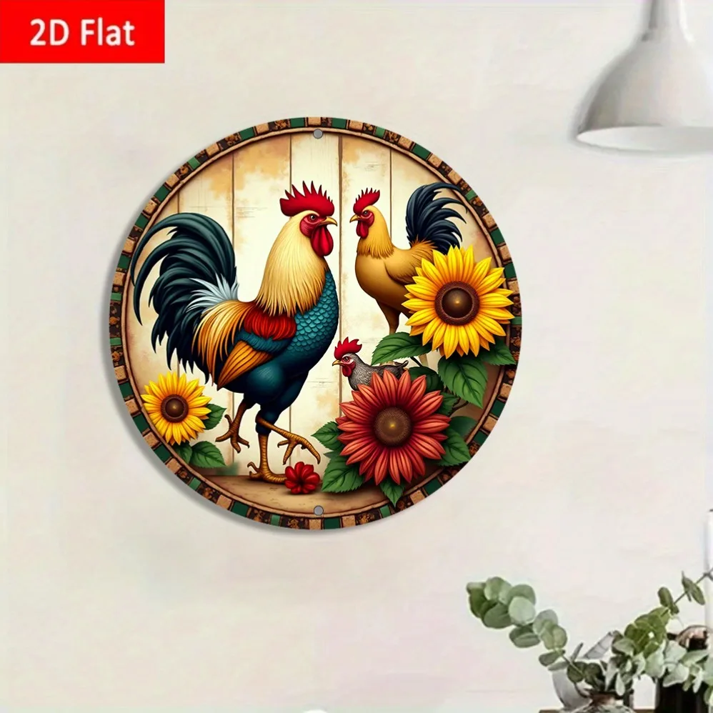 2D Flat, Colorful Roosters & Sunflowers Wall Plaque ,Wall Art Decor for Garage Home Bar Cafe, Holiday Gift, Room Decor
2D Flat, Colorful Roosters & Sunflowers Wall Plaque ,Wall Art Decor for Garage Home Bar Cafe, Holiday Gift, Room Decor