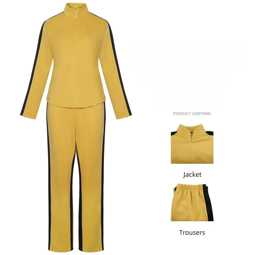 Anime Kill Bill The Bride Beatrix Kiddo Cosplay Costume Kung Fu Jumpsuit for Women Halloween Carnival Mardi Gras Costumes
Anime Kill Bill The Bride Beatrix Kiddo Cosplay Costume Kung Fu Jumpsuit for Women Halloween Carnival Mardi Gras Costumes