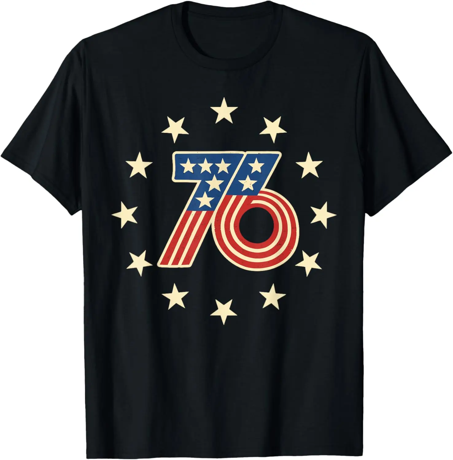 50Th Birthday 1976 USA Bicentennial Groovy Retro Number 76 T-Shirt Summer Short-Sleeved Breathable Sweat-Wicking Versatile
50Th Birthday 1976 USA Bicentennial Groovy Retro Number 76 T-Shirt Summer Short-Sleeved Breathable Sweat-Wicking Versatile