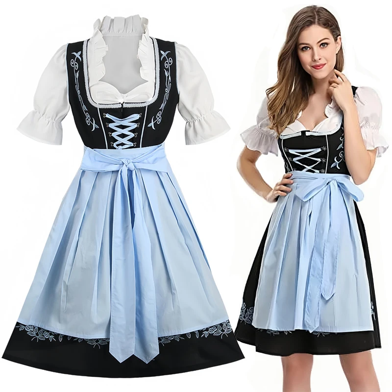 German Munich Oktoberfest Costume Women's Bavarian Victorian Elegant Dress Carnival Party Stage Beer Performance Costume 2025
German Munich Oktoberfest Costume Women's Bavarian Victorian Elegant Dress Carnival Party Stage Beer Performance Costume 2025